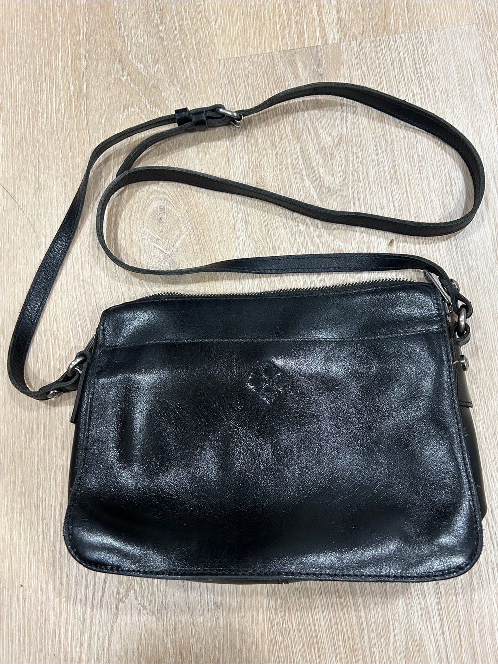 Patricia Nash Black Leather Crossbody Bag